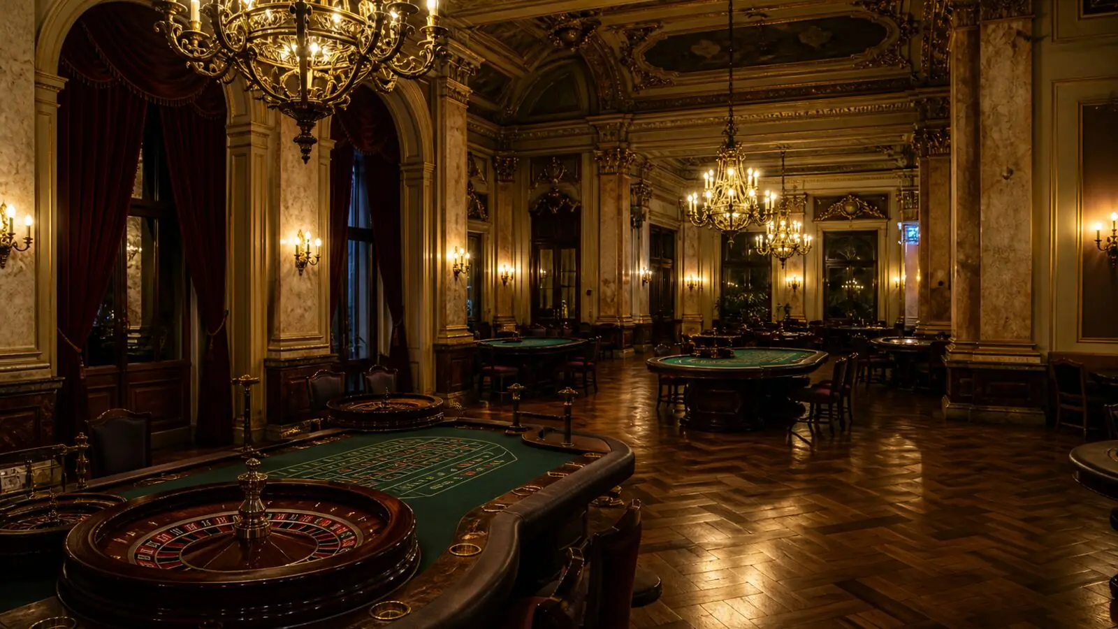 Ruletový sál Crown Bohemia Dining bez hostů